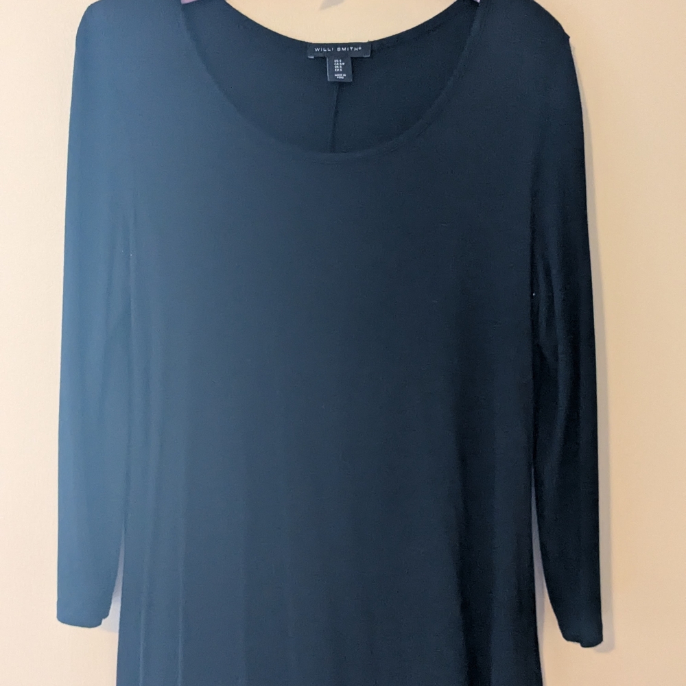 Willi Smith Black Long Sleeve Tunic Tee